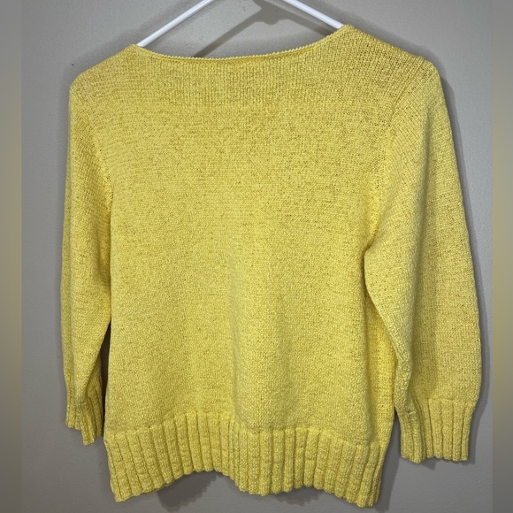 Liz Claiborne Canary Yellow Sweater Size M - Picture 3 of 4